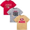 NFL San Francisco 49Ers 3 Pack Short Sleeve Team Fan Tee Shirt, red/Gold/Grey San Francisco 49Ers New, 12 Months view 1