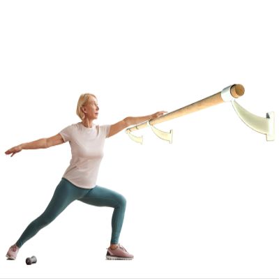 Athletic Bar Physical Therapy Rehabilitation Parallel Bars, 16 FT Long 1.5' Diameter, Fixed Height Wall Mount, Made from American Oakwood, Includes 8 Brackets, Steel, Yellow