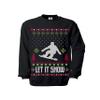 Copytec Jumper Let It Snow Snowboard Winter Sports Snow Mountains Ski Merry Xmas #35835, black, Medium view 1