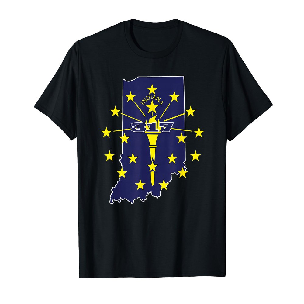 317 Circle City State Flag Indianapolis Indiana - Naptown T-Shirt