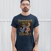 Remember Your First Softail T-Shirt MC Biker Forever Pin-up Girl Men's Tee Navy Blue XX-Large view 3