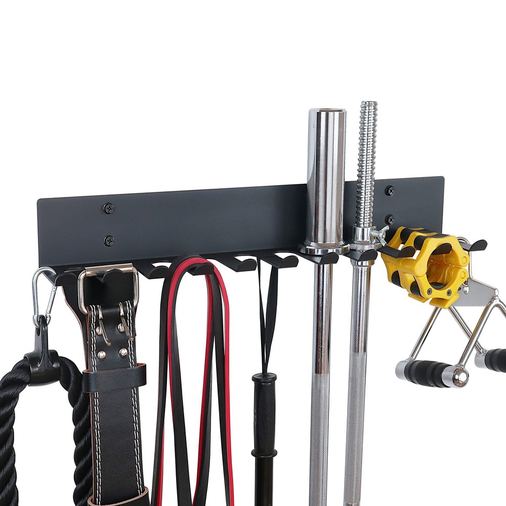 Alvade Home Gym Storage Rack, Extra Long 23Barbell Rack Weight Room Organizer 11 Prong Gym Equipment Storage Rack for Gym Accessories Like Fitness Bands,Resistance Bands,Straps,Foam Rollers,Barbell