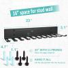 Alvade Home Gym Storage Rack, Extra Long 23Barbell Rack Weight Room Organizer 11 Prong Gym Equipment Storage Rack for Gym Accessories Like Fitness Bands,Resistance Bands,Straps,Foam Rollers,Barbell view 2