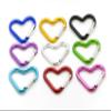 Pack 50 Heart Shaped Aluminum Alloy Keychain Clip Carabiner Hook Key Holder by ONDEPOT (Mix (Assorted)) view 3