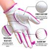 Copper Tech Ladies Golf Gloves Women Right Handed Golfer or Left Handed Golfer 2 Pack | Copper Compression Joint Support with Flexible & Comfortable Fit (White/Fuchsia, Medium-Large, Left) view 3