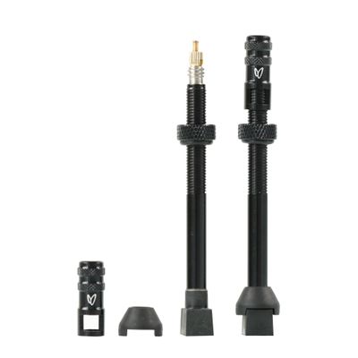 Effetto Mariposa Caffelatex Tubeless Valves, Black, 70 mm Length (x2)