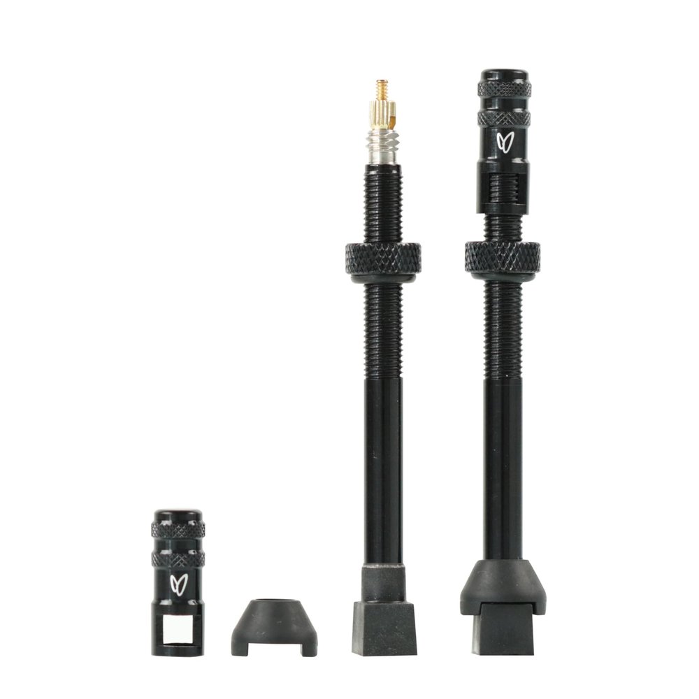 Effetto Mariposa Caffelatex Tubeless Valves, Black, 70 mm Length (x2)