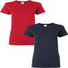 Gildan Heavy Cotton Ladies' T-Shirt, 2-Pack LRG-Red-Navy view 1