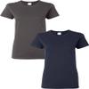 Gildan Heavy Cotton Ladies' T-Shirt, 2-Pack XL-Charcoal-Navy view 1