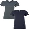 Gildan Heavy Cotton Ladies' T-Shirt, 2-Pack LRG-Dark Heather-Navy view 1