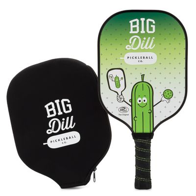 Big Dill Pickleball Original Carbon Fiber Pickleball Paddle | USA Pickleball Approved Paddles | Premium Graphite Pickleball Racket for Beginners to Pro Single Pickle Ball Paddle with Cover 