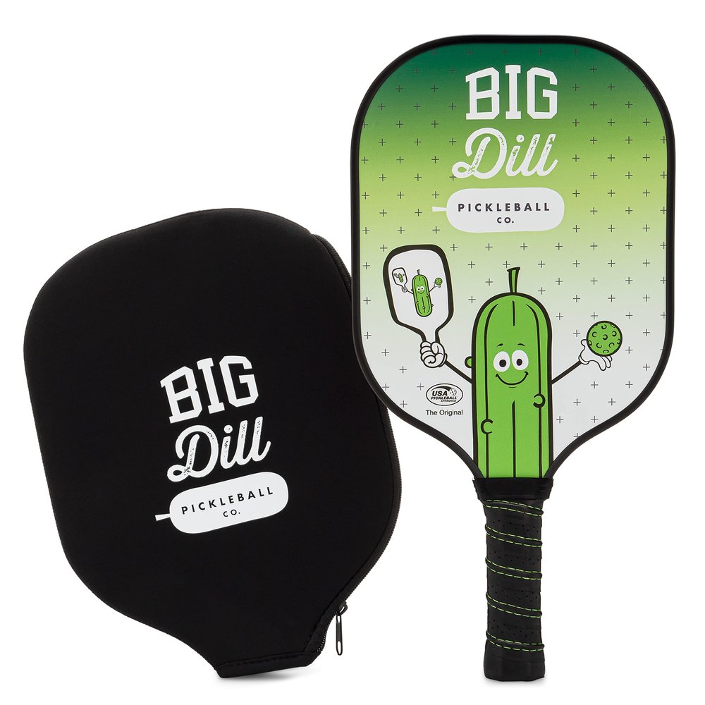 Big Dill Pickleball Original Carbon Fiber Pickleball Paddle | USA Pickleball Approved Paddles | Premium Graphite Pickleball Racket for Beginners to Pro Single Pickle Ball Paddle with Cover 