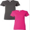 Gildan Heavy Cotton Ladies' T-Shirt, 2-Pack LRG-Charcoal-Heliconia view 1
