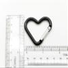 Pack 50 Heart Shaped Aluminum Alloy Keychain Clip Carabiner Hook Key Holder by ONDEPOT (Black) view 2