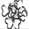 Pack 50 Heart Shaped Aluminum Alloy Keychain Clip Carabiner Hook Key Holder by ONDEPOT (Black) view 4