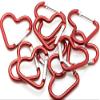 Pack 50 Heart Shaped Aluminum Alloy Keychain Clip Carabiner Hook Key Holder by ONDEPOT (Red) view 4