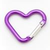 Pack 50 Heart Shaped Aluminum Alloy Keychain Clip Carabiner Hook Key Holder by ONDEPOT (Purple) view 4