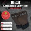 XEIRPRO X-GRIPP: Kangaroo Leather Hand Grips for Weight Lifting, and Cross Training - Gymnastics, Grips for Men and Women for Muscle and Pull ups - Tactical Grips (3 Finger, Chocolate Mocha, Large) view 2
