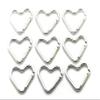 Pack 50 Heart Shaped Aluminum Alloy Keychain Clip Carabiner Hook Key Holder by ONDEPOT (Silver) view 1