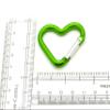 Pack 50 Heart Shaped Aluminum Alloy Keychain Clip Carabiner Hook Key Holder by ONDEPOT (Green) view 2
