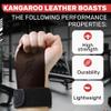 XEIRPRO X-GRIPP: Kangaroo Leather Hand Grips for Weight Lifting, and Cross Training - Gymnastics, Grips for Men and Women for Muscle and Pull ups - Tactical Grips (3 Finger, Chocolate Mocha, Small) view 4