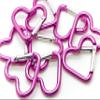 Heart Shaped Gift Aluminum Carabiner Hook Clip Key Holder Keychain Pack of 50 Pieces (Pink) view 3