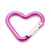Pack 50 Heart Shaped Aluminum Alloy Keychain Clip Carabiner Hook Key Holder by ONDEPOT (Pink) view 4