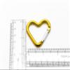 Pack 50 Heart Shaped Aluminum Alloy Keychain Clip Carabiner Hook Key Holder by ONDEPOT (Gold) view 2