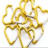 Pack 50 Heart Shaped Aluminum Alloy Keychain Clip Carabiner Hook Key Holder by ONDEPOT (Gold) view 3