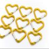 Pack 50 Heart Shaped Aluminum Alloy Keychain Clip Carabiner Hook Key Holder by ONDEPOT (Gold) view 4