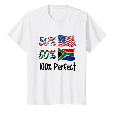 50% American 50% South African 100% Perfect Boy Girl Gift T-Shirt