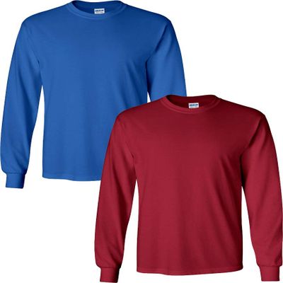 Gildan Ultra Cotton Long Sleeve T-Shirt G2400 2-Pack