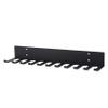 Leopold&toby Tool 23 inch XL Gym Storage Rack,Gym Rack Organizer,Weight Rack,Barbell Wall Mount Multi-Purpose Hanger Jump Ropes Yoga Foam Roller Belts Fitness/Gym Accessories(11 prongs 23inch)BLACK view 1