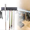 Leopold&toby Tool 23 inch XL Gym Storage Rack,Gym Rack Organizer,Weight Rack,Barbell Wall Mount Multi-Purpose Hanger Jump Ropes Yoga Foam Roller Belts Fitness/Gym Accessories(11 prongs 23inch)BLACK view 3