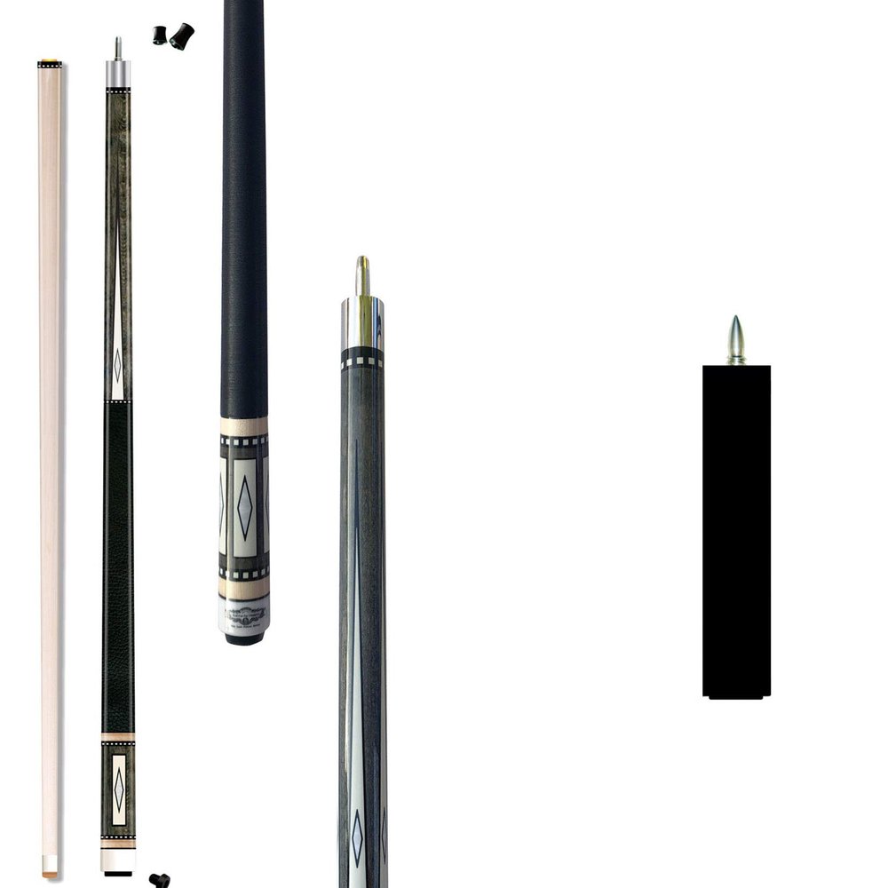 2021 Champion Lost Pieces Series Pool Cue Stick (LPC3 Cue 21oz + 5 inch Black Bullet Cue Joint Extension, 11.75mm tip and Uni-Loc)