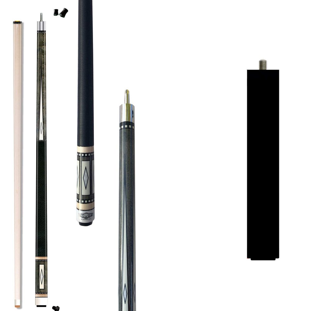 2021 Champion Lost Pieces Series Pool Cue Stick (LPC3 Cue 19oz + 8 inch Black Mezz Joint Cue Extension, 12.5mm tip and Uni-Loc)