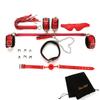 EXREIZST Expandable Spreader Bar Set with Premium Soft Leather Pad Straps System Set Adjustable Home Gyms Indoor Sports Fitness Training Tool Kit, Red view 1
