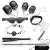 EXREIZST Expandable Spreader Bar with Premium Soft Leather Pad Straps System Set Adjustable Indoor Home Gyms Aid Training Tools Set, Sivler and Black view 1