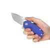 KUBEY Campe KU203 Folding Pocket Knife Compact Everyday Carry with 2.4" Tanto Balde and G10 Handle with Flipper Open for Camping Hunting and Outdoor (Blue) view 4