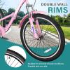 MOPHOTO Adult Folding Tricycle 7 Speed 20/24/26 Inch, 3 Wheel Bike for Seniors Women Men, Low Step-Through Cruiser Bicycle with Large Cargo Basket & Adjustable Seat view 2