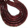 AAA Pyrope Garnet Smooth Round Flat Wheels- 17"Strand -Stones Measure- 4mm view 1
