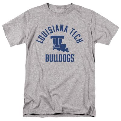 Louisiana Tech University Official One Color Bulldogs Logo Unisex Adult T-Shirt, Athletic Heather, 5X-Large