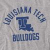Louisiana Tech University Official One Color Bulldogs Logo Unisex Adult T-Shirt, Athletic Heather, 5X-Large view 2