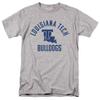 Louisiana Tech University Official One Color Bulldogs Logo Unisex Adult T-Shirt, Athletic Heather, 4X-Large view 1