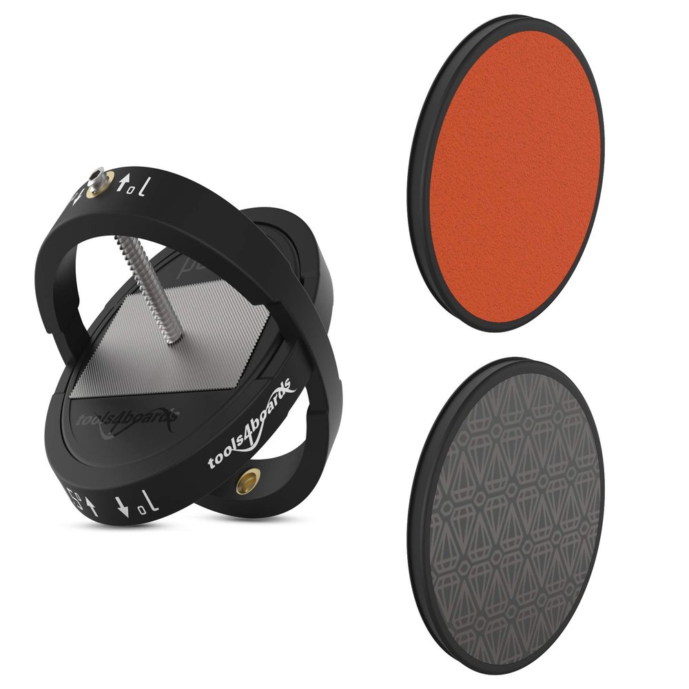 Tools4Boards ORB 8 Way All-in-1 Ski & Snowboard Edger KIT, Black, 2""
