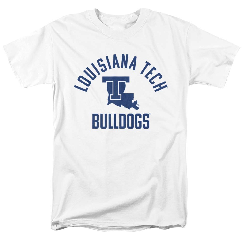 Louisiana Tech University Official One Color Bulldogs Logo Unisex Adult T-Shirt, White, 5X-Large