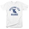 Louisiana Tech University Official One Color Bulldogs Logo Unisex Adult T-Shirt, White, 5X-Large view 1