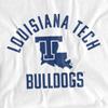 Louisiana Tech University Official One Color Bulldogs Logo Unisex Adult T-Shirt, White, 5X-Large view 2