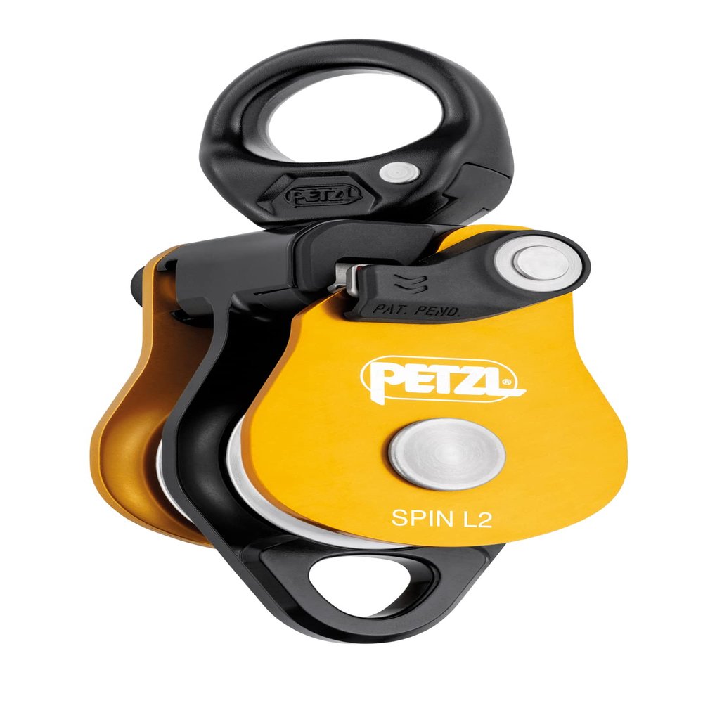 PETZL, Spin L2 Pulley, Very high Efficiency Double Pulley with Swivel