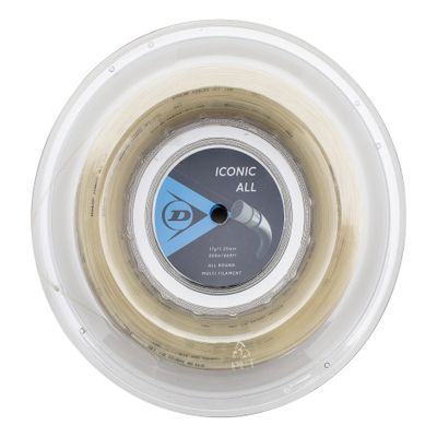 Dunlop Sports Iconic All Tennis String, 17G, Natural, 660' Reel
